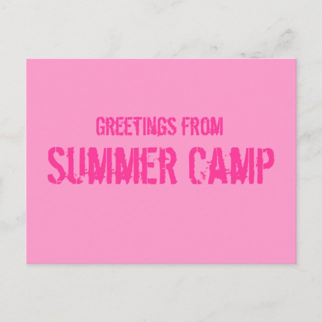 Summer Camp Postcard Postkarte (Vorderseite)