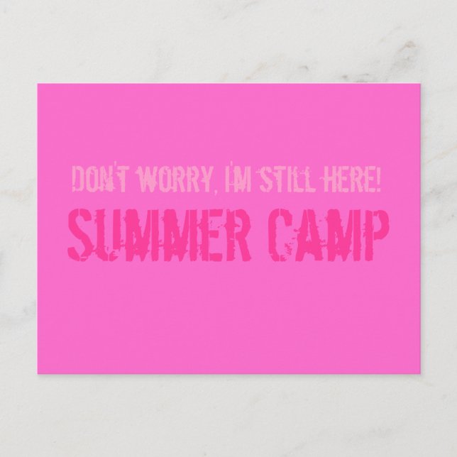 Summer Camp Postcard Postkarte (Vorderseite)