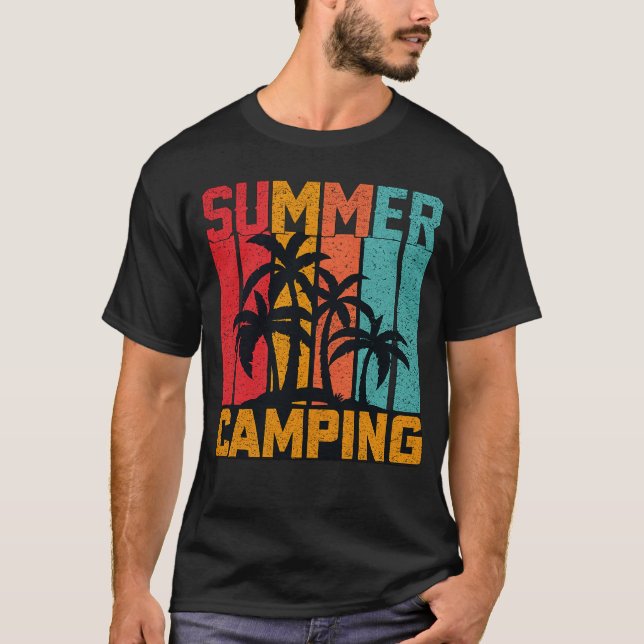 Summer Camping - Retro T-Shirt (Vorderseite)