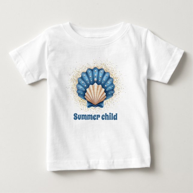 Summer Child - T - Shirt von Kindern mit Seashell  (Vorderseite)