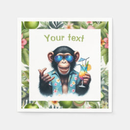 Summer Chill Chimp Chillin - Sonnenbrille & Cockta Serviette