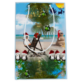 Summer Christmas Baby auf dem Strand wiederholen D Mittlere Geschenktüte