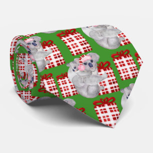 Summer Christmas Koalas Green Krawatte