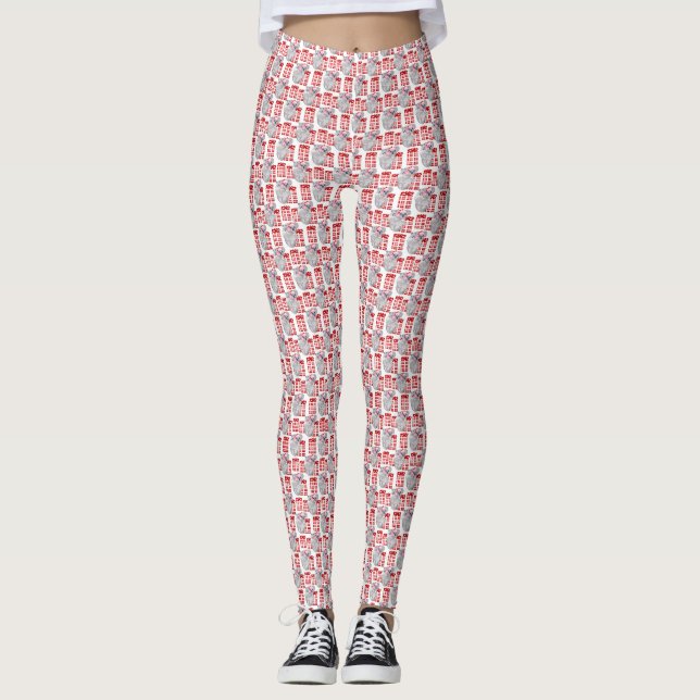 Summer Christmas Koalas White Leggings (Vorderseite)