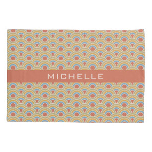 Summer Circles Pattern individuelle Name Pillowcas Kissenbezug