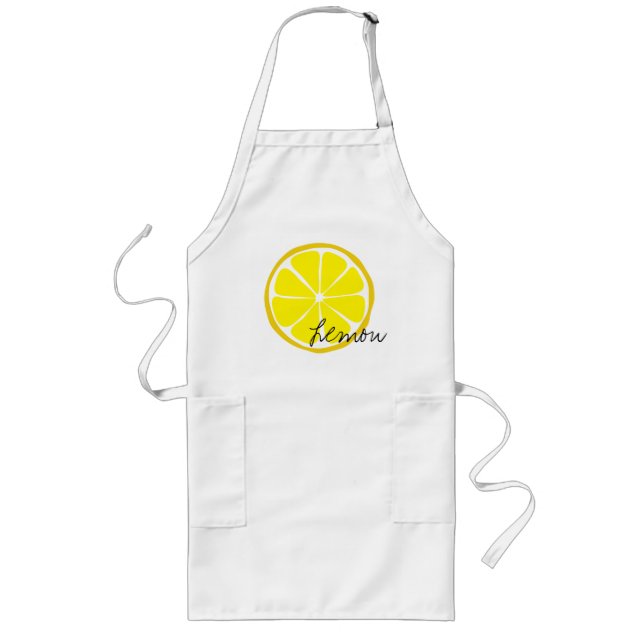 Summer Citrus Lemon Arpon Lange Schürze (Vorne)