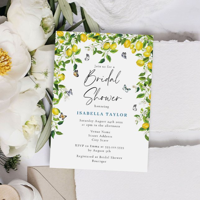 Summer Citrus Lemon Brautparty Einladung (Von Creator hochgeladen)