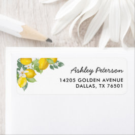 Summer Citrus Lemon Thema Party Address Label