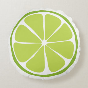 Summer Citrus Limon Rundkissen Rundes Kissen