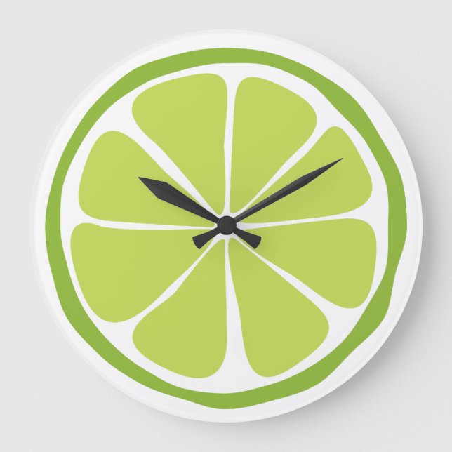 Summer Citrus Limon Wall Uhr (Vorderseite)