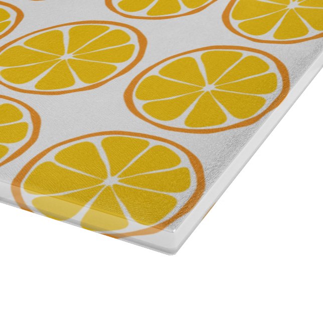 Summer Citrus Orange Glass Cutting Board Schneidebrett (Ecke)