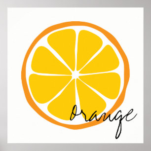 Summer Citrus Orange Wall Art Poster