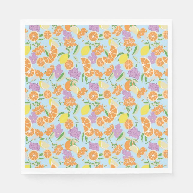 Summer Citrus Party Napkins Serviette (Vorderseite)