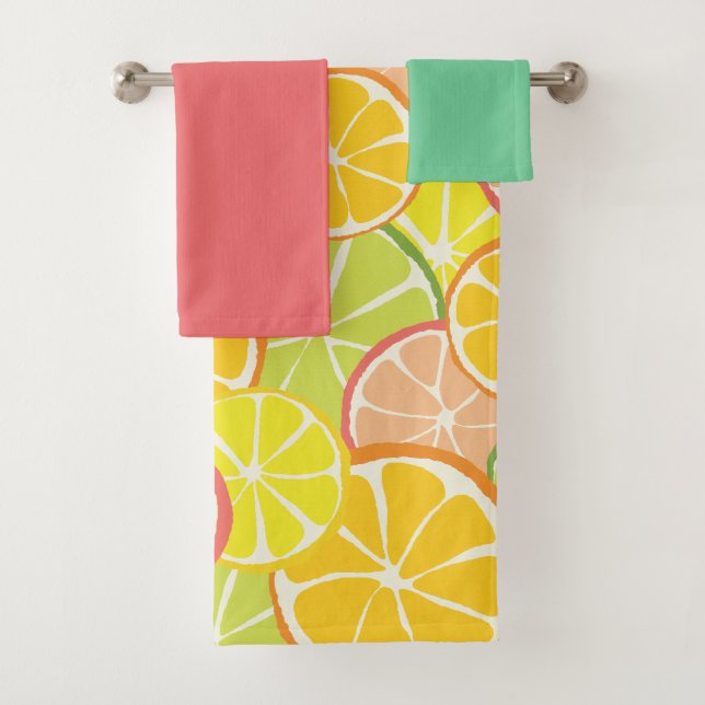 Summer Citrus Slice Badhandtuch Set (Insitu)