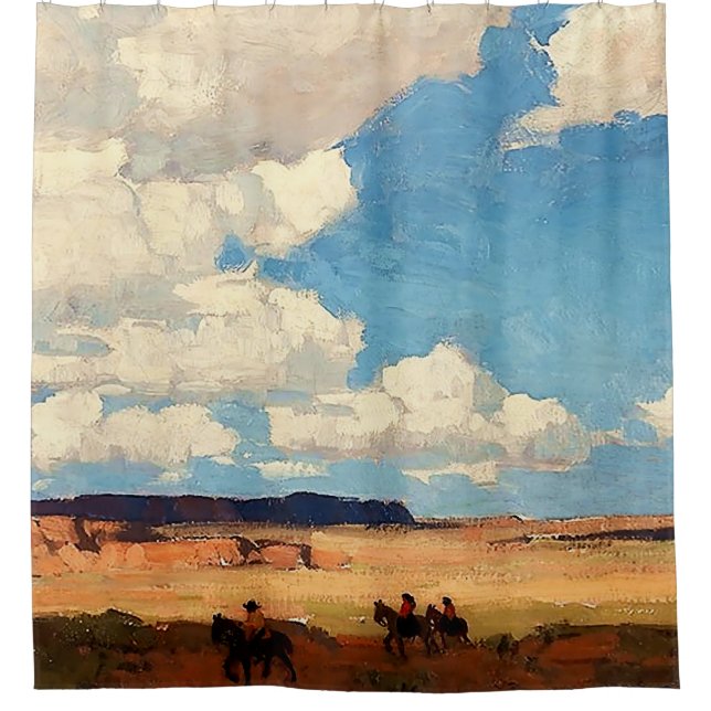 "Summer Cloud" Western Art von Edgar Payne Duschvorhang (Vorderseite)