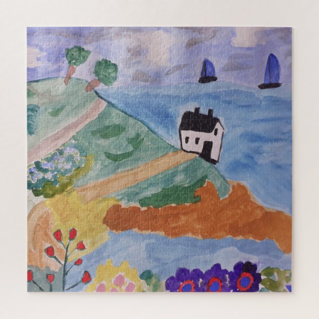 Summer Coast & Blume Jigsaw Puzzle (Vertikal)