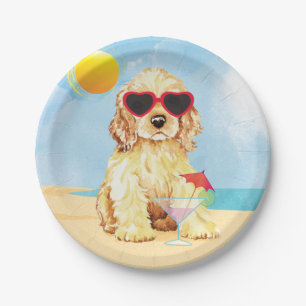 Summer Cocker Spaniel Pappteller