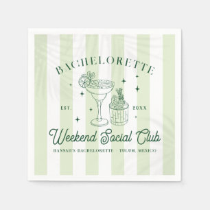 Summer Cocktail Club   Bachelorette Serviette