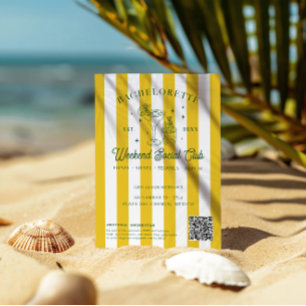 Summer Cocktail Club Bachelorette Weekend Einladung