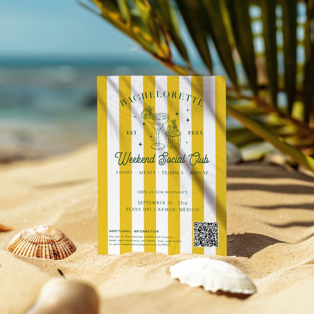 Summer Cocktail Club | Bachelorette Weekend Einladung (Von Creator hochgeladen)