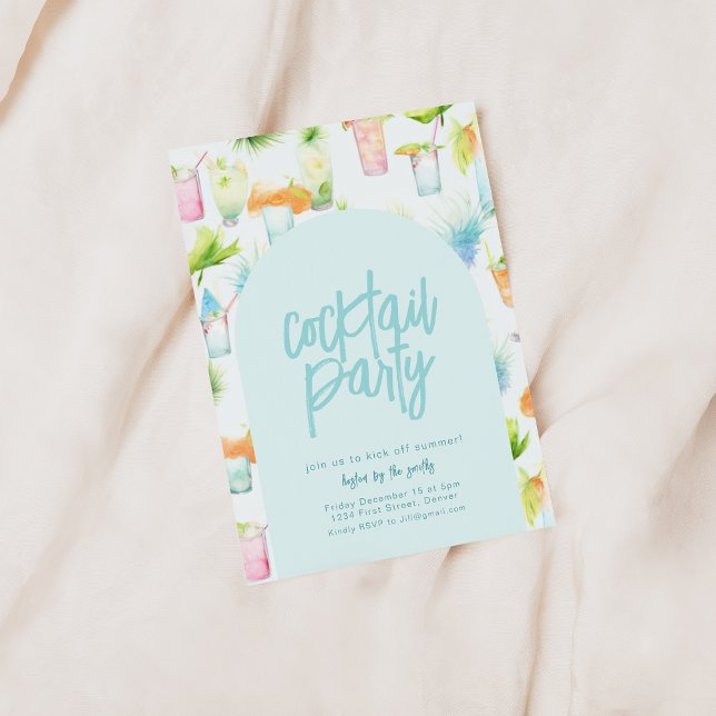 Summer Cocktail Party Inv Einladung (Von Creator hochgeladen)