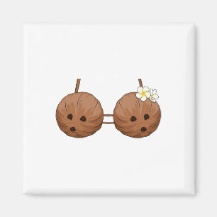 Summer Coconut Bra Halloween Kostüm Hawaii Aloha Magnet