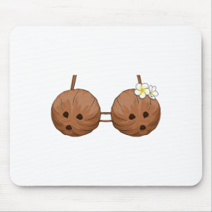 Summer Coconut Bra Halloween Kostüm Hawaii Aloha Mousepad