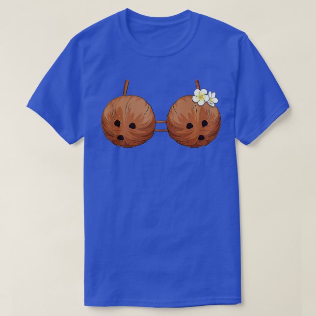 Summer Coconut Bra Halloween Kostüm Hawaii Aloha T-Shirt (Design vorne)
