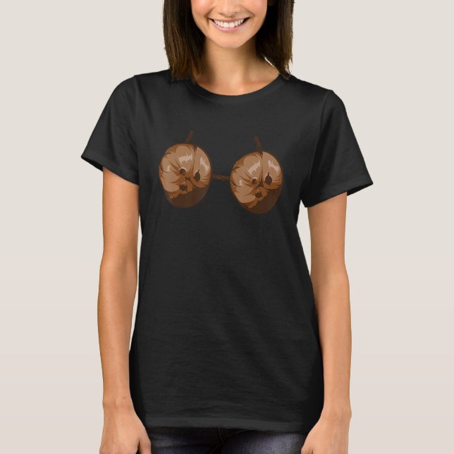 Summer Coconut Bra Halloween Kostümoutine T-Shirt (Vorderseite)