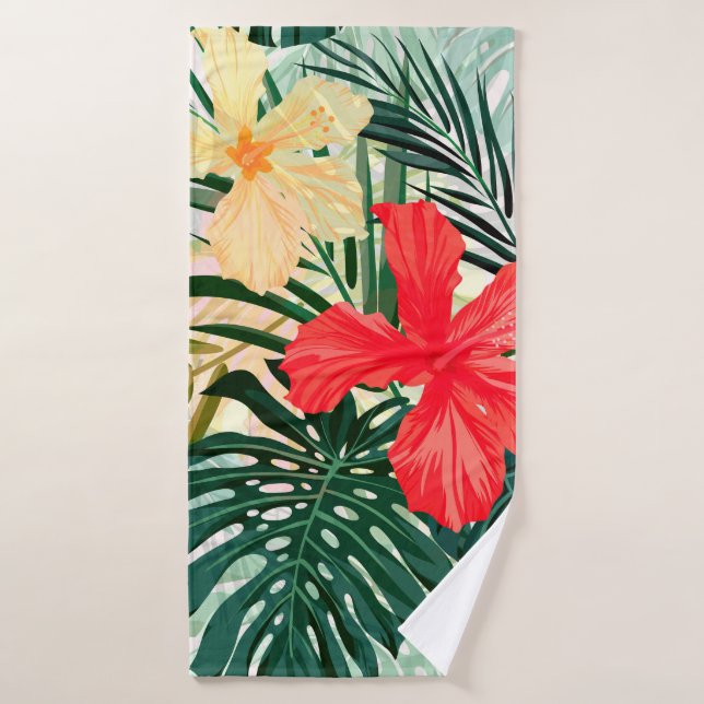 Summer colorful hawaiian seamless pattern with tro badehandtuch (Badehandtuch)