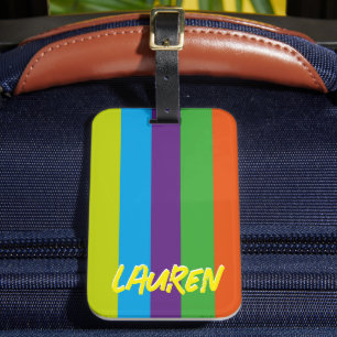 Summer Colorful Stripes Personalisiert Gepäckanhänger