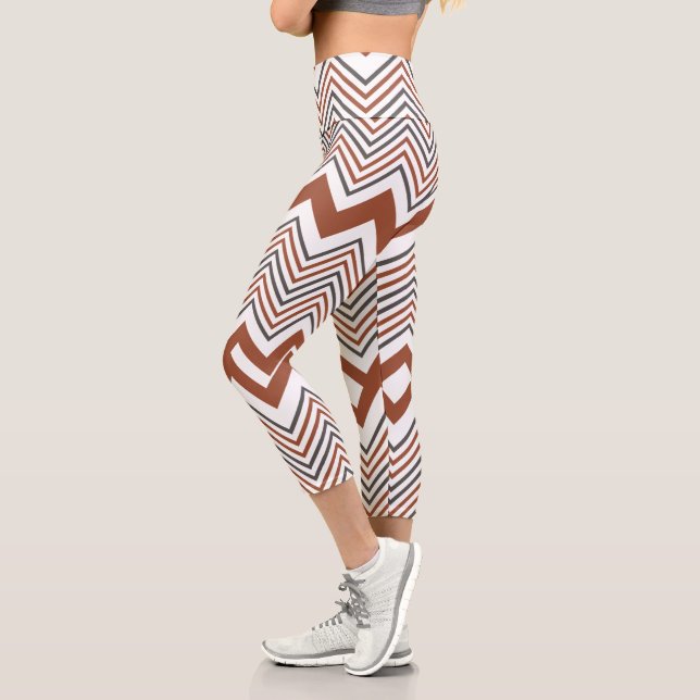 Summer Colorful Zigzag Frauen Capri Leggings (Links)