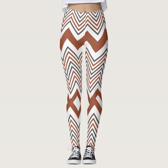 Summer Colorful Zigzag Frauen Leggings (Vorderseite)