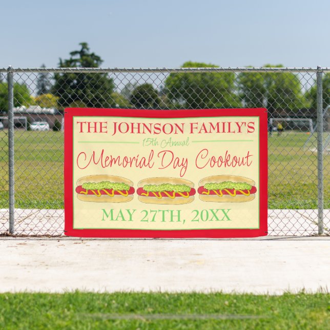 Summer Cookout Picnic Maine Red Snapper Hotdog ME Banner (InSitu)