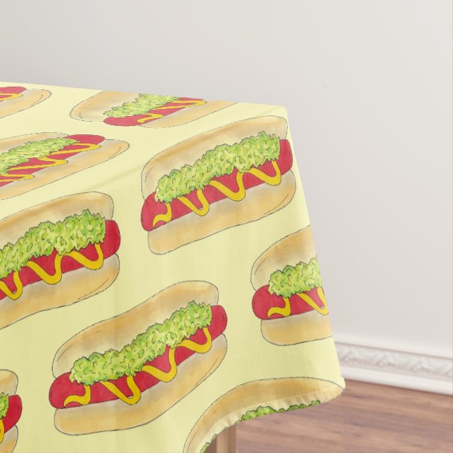 Summer Cookout Picnic Maine Red Snapper Hotdog ME Tischdecke (Beispiel)