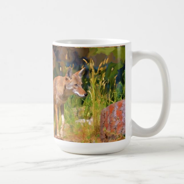 Summer Coyote Wildlife Painting Tasse (Rechts)