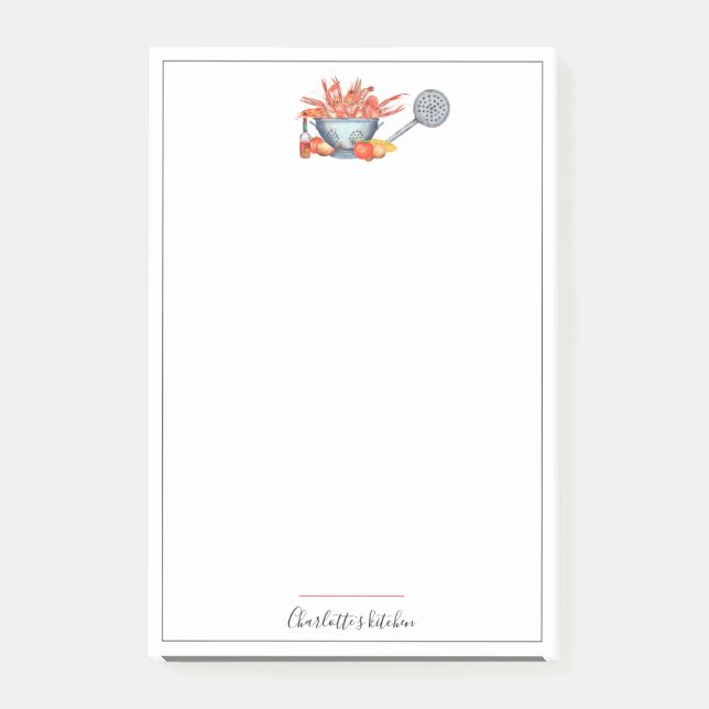 Summer Crawfish Boil Family Cookie Wiedersehen Cus Post-it Klebezettel (Vorderseite)