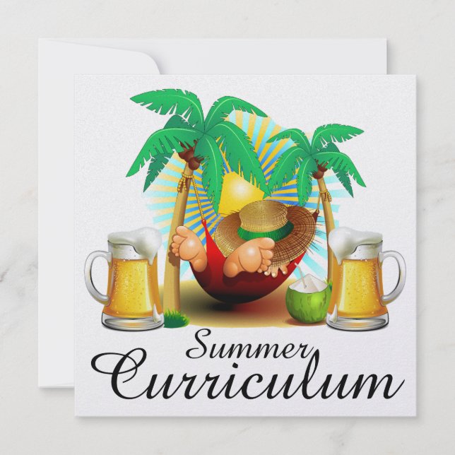 Summer Curriculum / Urlaub / Ruhestand Party Einladung (Vorderseite)