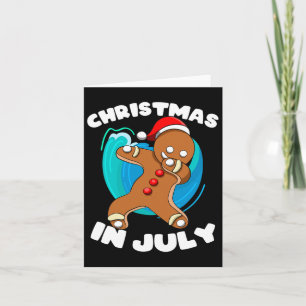 Summer Dabbing Gingerbread Mann Xmas Weihnachten Karte