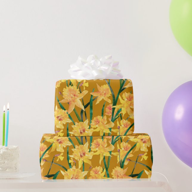 Summer Daffodil Muster Geschenkpapier (Partygeschenke)