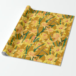 Summer Daffodil Muster Geschenkpapier