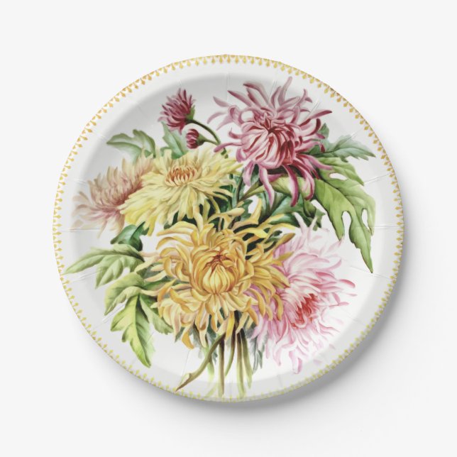 Summer Dahlias Paper Teller (Vorderseite)