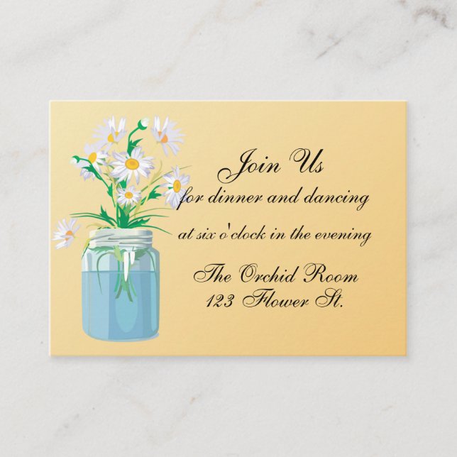 Summer Daisies Empfang Cards Begleitkarte (Vorderseite)