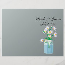 Summer Daisies Folded Wedding Program