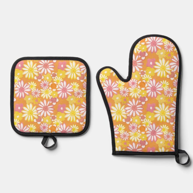Summer Daisies Oven Mitt Set (Vorderseite)