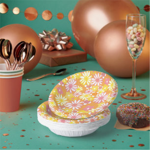 Summer Daisies Paper Bowls Pappteller