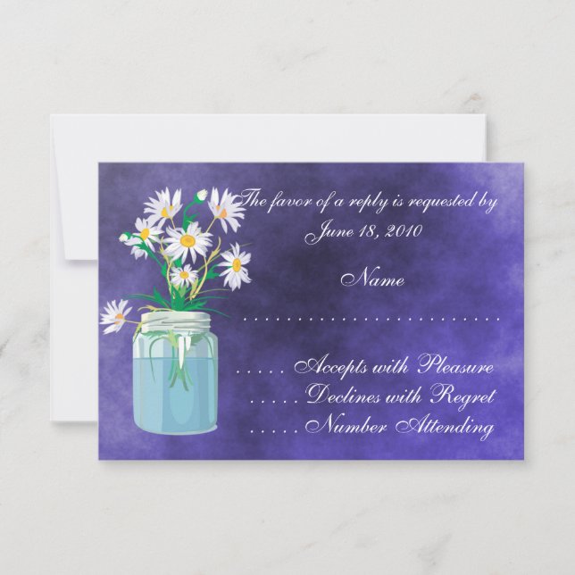 Summer Daisies RSVP Cards Karte (Vorderseite)