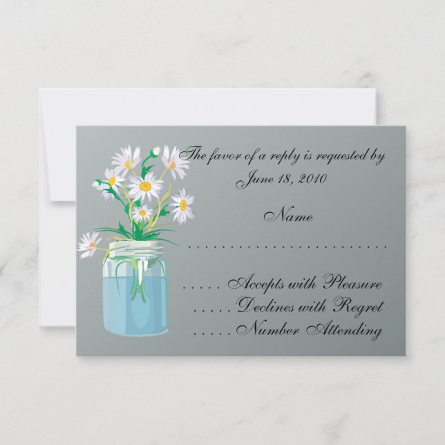 Summer Daisies RSVP Cards Karte (Vorderseite)