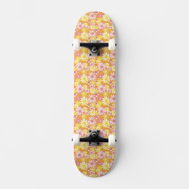 Summer Daisies Skateboard (Vorderseite)