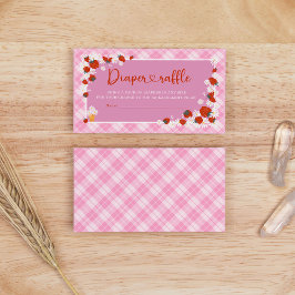 Summer Daisy Berry Sweet Diaper Raffle Baby Dusche Begleitkarte